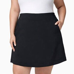 COOLIBAR Pisa Travel Skort Skirt Shorts UPF 50+ Protection Black Women's 2X Plus
